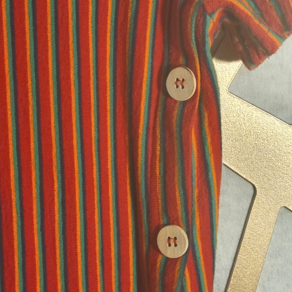 NWOT ZARA TRAFALUC Rainbow Stripe T-shirt Dress - Picture 4 of 9